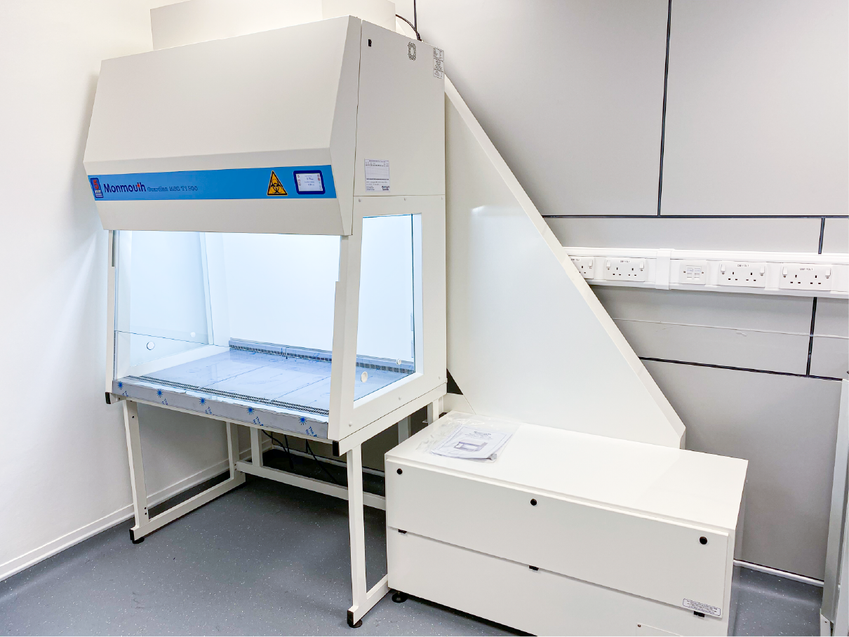 MonSci-INSTALL-MSC1200 CFEX-Uni of Cambridge Zoology-04 Monmouth Scientific | University of Cambridge Zoology | Class 2 Biological Safety Cabinet